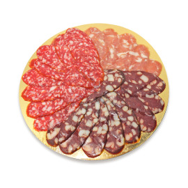 Сет асорті ковбаса сирокопчена нарізка в/г в/у ваг /МІДА/