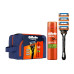 Набір Gillette Fusion 5 Бритва 4 касети+Гель для гоління 5 Для чутливої шкіри 200мл+Косметичка