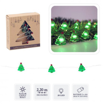 Гірлянда струна Ялинка 20 LED  2.2м