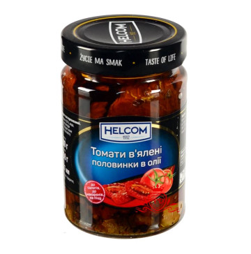 Помідори Helcom в'ялені в олії смужки с/б 280г Помідори Helcom в'ялені в олії смужки с/б 280г