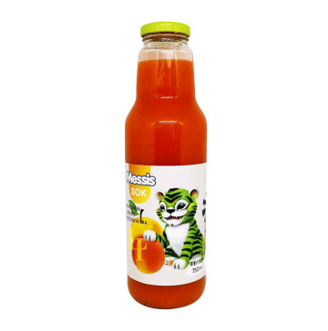 Сік MESSIS 750ml "Тигреня" персик+ морква+ яблуко/ скло  0.75л
