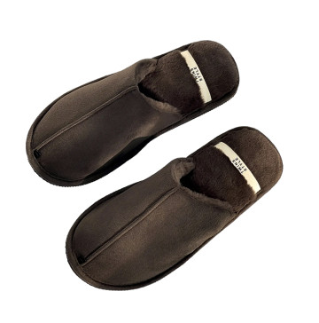 Капці чоловичі HS-LUX замшевi з хутром коричневi р40/41