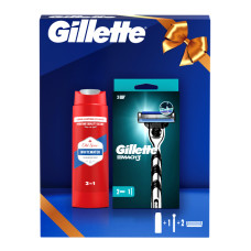 Набір Gillette Mach3 Бритва 2 касети+Гель для душу Old Spice+шампунь Whitewater  250мл