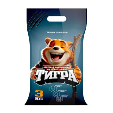 Наповнювач для туалету Тигра деревний темна гранула 6мм 3кг