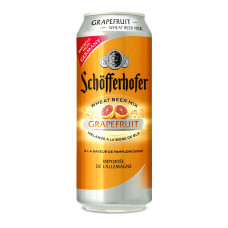 Сумiш пива з соком Schofferhofer пшеничне грейпфрут з/б 0.5л Німеччина