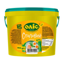 Майонез Оліс столовий 67% відро 800г Майонез Оліс столовий 67% відро 800г