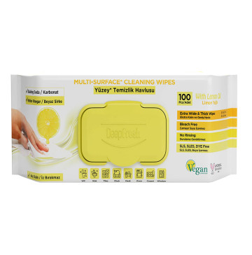 Серветки вологі Deep Fresh MOP LEMON для поверхні 100шт