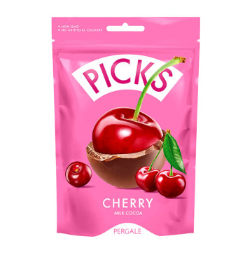 Драже Pergale Сублімована вишня з глазур'ю з молочного какао 90г