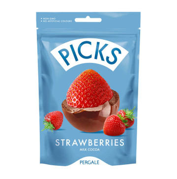 Драже Pergale Сублімована полуниця з глазур'ю з молочного какао 90г