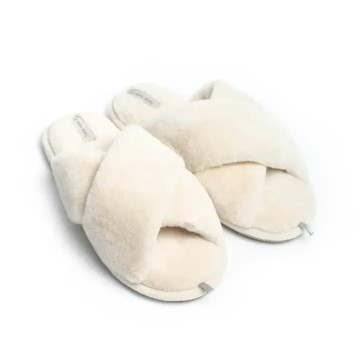 Капці жіночі HS-LUX хутряні молочні р36/37