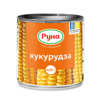 Кукурудза Руна консервована ціла 420г