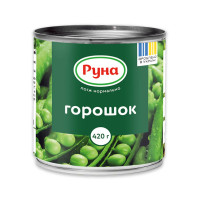 Горошок Руна консервований з/б 420г