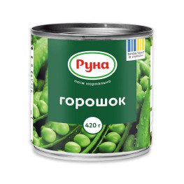 Горошок Руна консервований з/б 420г