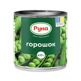 Горошок Руна консервований 420г