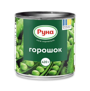 Горошок Руна консервований 420г