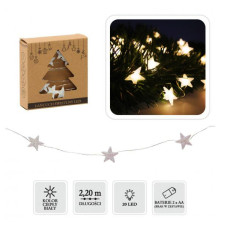 Гірлянда LED Зірки сріблі 20L