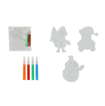 Комплект прикрас для розфарбування 3 шт 10см в асортименті