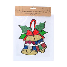 Наклейка новорічна Дзвіночки 18x25см