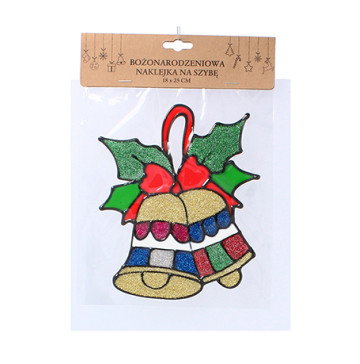 Наклейка новорічна Дзвіночки 18x25см