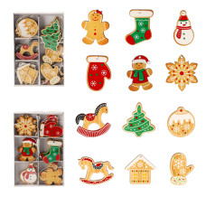 Прикраса-підвіска дерево Новорічні атрибути 18шт в асортименті