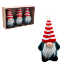 Прикраса-підвіска пластикова Гном вінтаж 12см