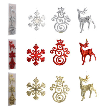 Прикраса-підвіска пластикова Олень/ сніжинка /сніговик в асортименті