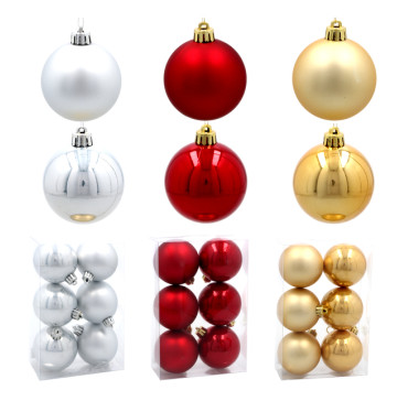 Кульки ялинкові пластикові 6см 6шт в асортименті