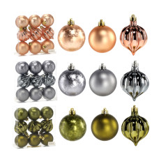 Кульки ялинкові пластикові 6см 9шт в асортименті