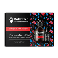 Подарунковий новорічний набір для догляду за бородою Ginger & Pink Pepper Barbers