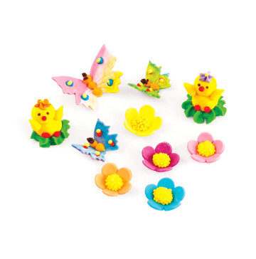 Набір кондитерських прикрас Курчата метелики та квіти Украса
