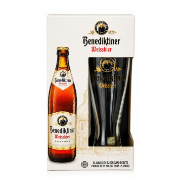 Набір пива Benediktiner пшеничне 3*0.5 +бокал 0.5