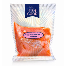 Лосось FishGood шматки с/с в/у 500г