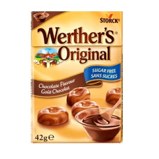 Льодяники Werther's original шоколадні без цукру 42г