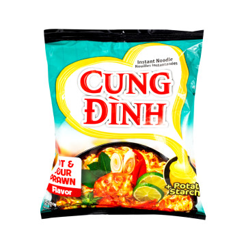 Локшина Cung Ding Hot & Sour Prawn Hot Pot 85г