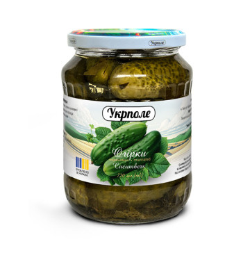 Огірки Укрполе мариновані с/б 720г