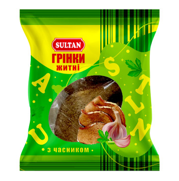 Грінки житні часник Sultan 80г