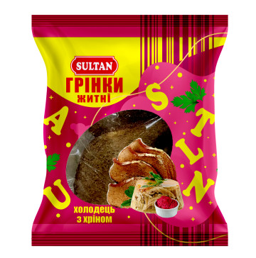 Грінки житні холодець хрін Sultan 80г