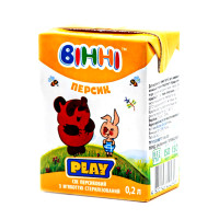 Сік Вінні персиковий з м'якоттю 0.2л