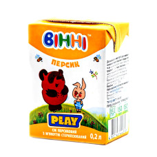 Сік Вінні персиковий з м'якоттю 0.2л
