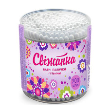 Палочкі ватні Свіжанка стакан 200шт