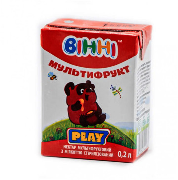 Нектар Вінні мультифруктовий з м'якоттю 0.2л