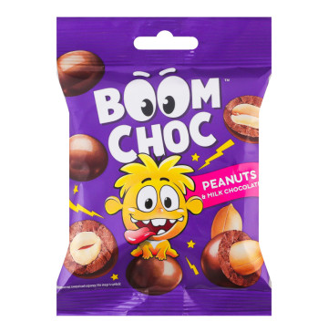 Драже Арахіс у молочному шоколаді Boom Choc м/у 80г