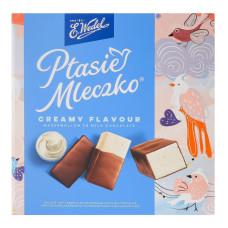 Цукерки з вершковим смаком в молочному шоколаді Пташине молоко E.Wedel к/у 340г