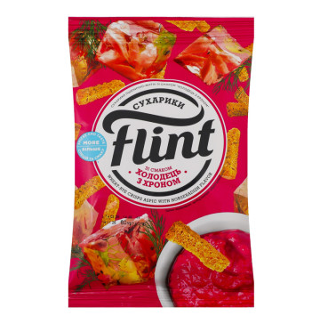 Сухарики пшенично-житні Холодець з хроном Flint м/у 60г