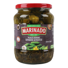 Корнішони мариновані Делікатесні Marinado с/б 680г Корнішони мариновані Делікатесні Marinado с/б 680г