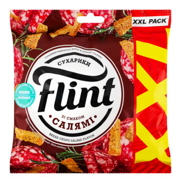 Сухарики пшенично-житні Салямі Flint м/у 140г