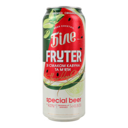 Пиво спеціальне 0.5л 4% пастеризоване зі смаком кавуна та м'яти Fruter White Чернігівське з/б