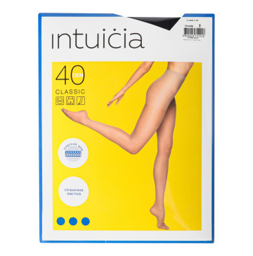 Колготки жіночі Intuicia Classic 40den 2 чорний