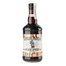 Напій алкогольний 0.7л 40% на основі карибського рому Black Spiced Captain Morgan пл