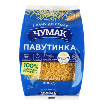 Вироби макаронні Павутинка Чумак м/у 400г